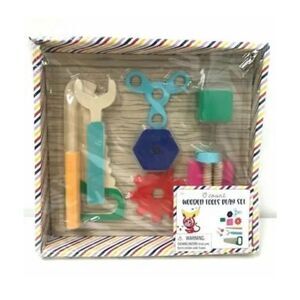 New NIB Wooden Tools Play Set 10‎ Count Pieces 4+ Years